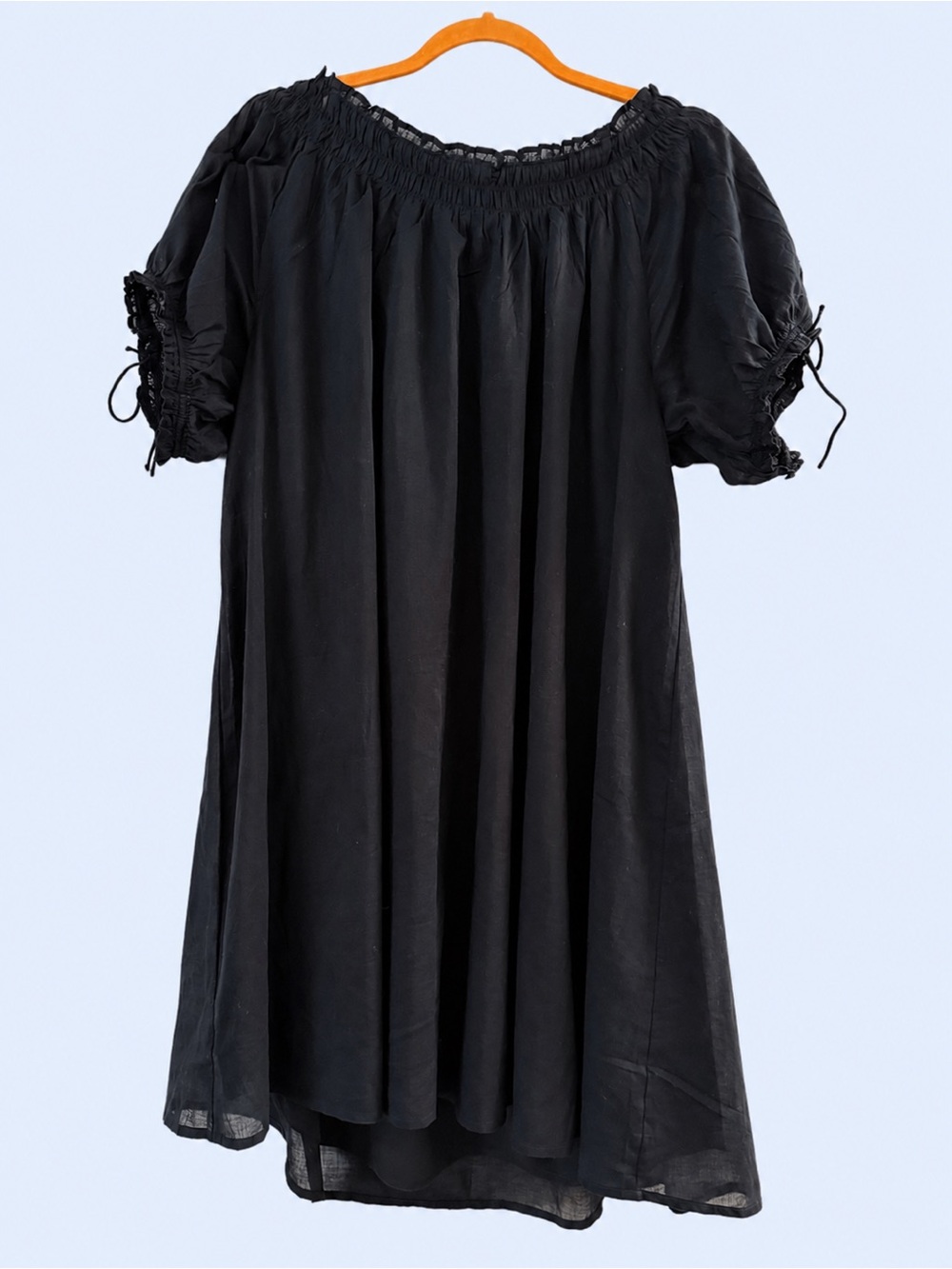 J Crew NWOT Breezy Black 100% Cotton Mini Dress | Medium - Picture 2 of 4